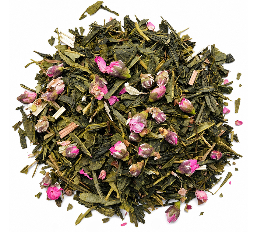 Green Peach Leo Tea – zielona herbata z brzoskwinią, trawą cytrynową, mniszkiem i kwiatem brzoskwini